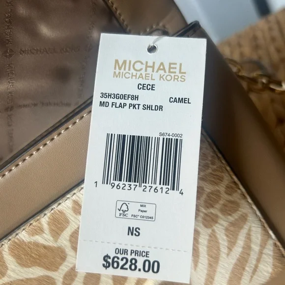 Studded Beige Leather Shoulder Bag - Picture 11 of 13